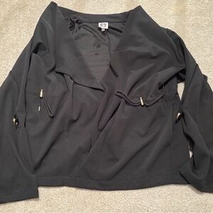 ANNE KLEIN BLACK STRAP LONG SLEEVE JACKET SIZE SMALL